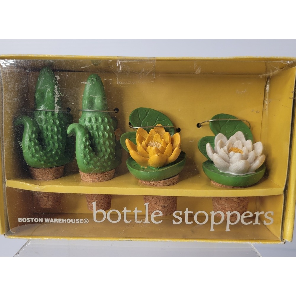 2008 Boston Warehouse Everglade Garden Bottle Stoppers Alligator‎ Flowers NEW